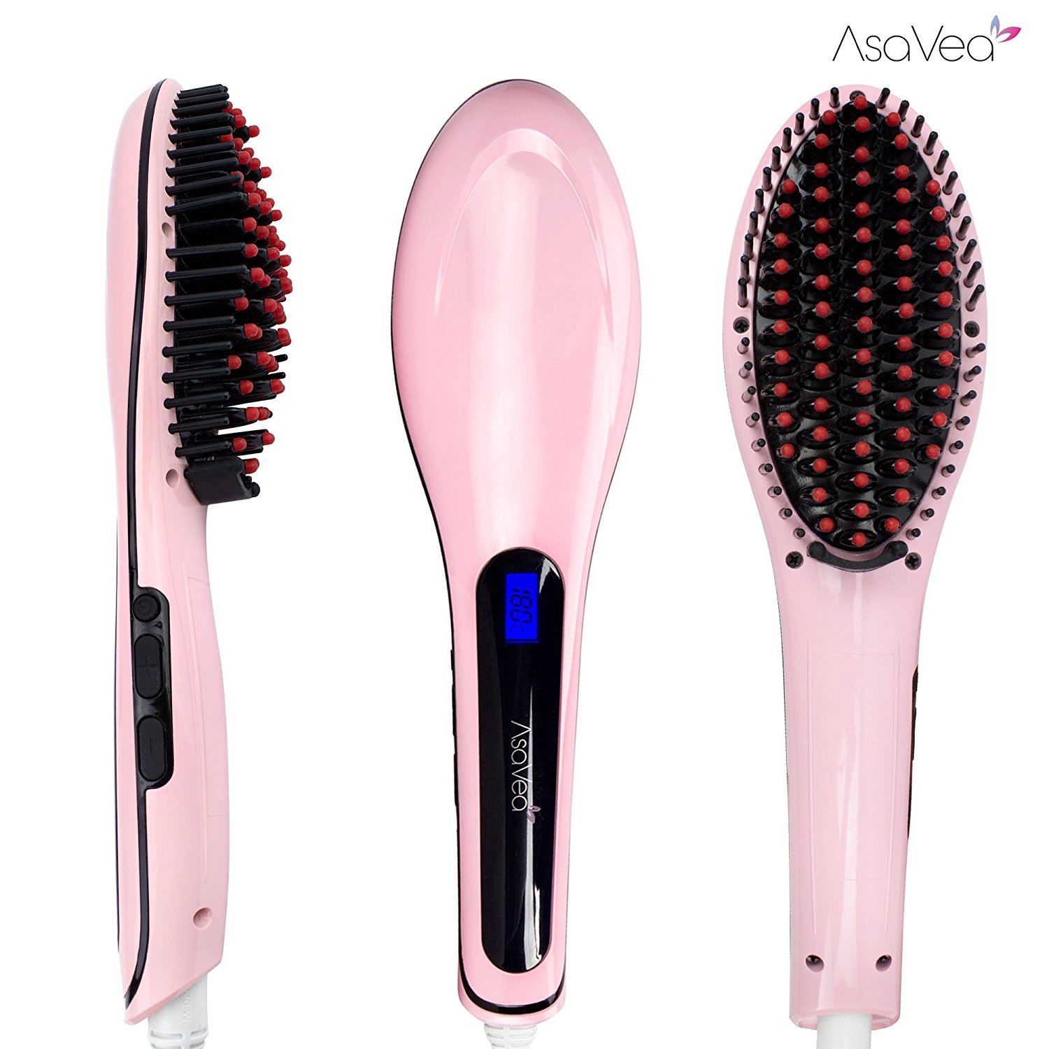 Hair Straightener Brush AsaVea New Generation Faster Heating