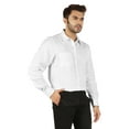 thumbnail image 3 of Bestman Formal Classic Button Down Cotton Shirts Inner Contrast Regular Fit Office Shirt For Mens, 3 of 7