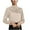 Khaki, variant on Womens Long Sleeve Mock Neck Blouses Dressy Casual Tops Satin Silk Elegant Pleated Shirts for Business Office Work Khaki S