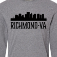 thumbnail image 4 of Inktastic Richmond Virginia City Skyline Long Sleeve T-Shirt, 4 of 5