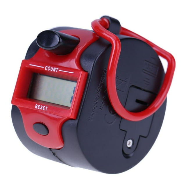 Contador de conteo Clicker Número de 5 dígitos Contador digital manual de mano Rojo Ehuebsd Para estrenar