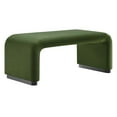 thumbnail image 2 of Koda Performance Velvet Waterfall Ottoman in Black Moss Green, 2 of 10