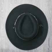 Stetson Men's Santa Fe Crushable Wool Hat Black, Small