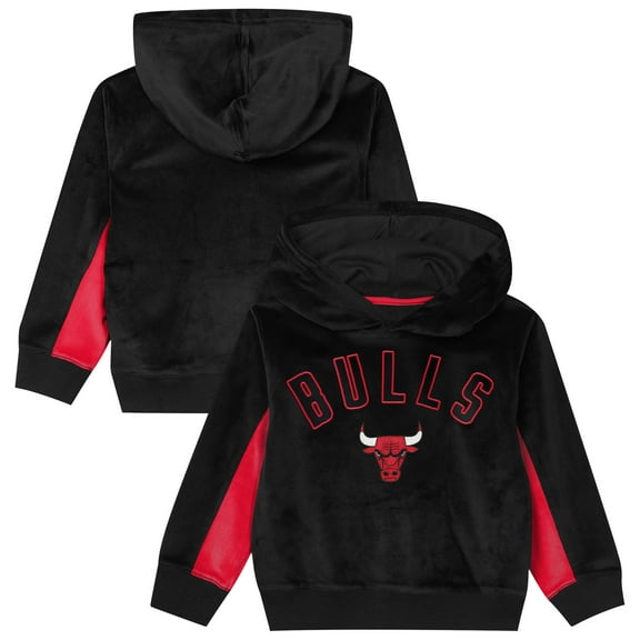 Preschool Outerstuff  Black Chicago Bulls Velour Hoodie