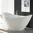 thumbnail image 5 of FerdY Boracay 67" Acrylic Freestanding Soaking Bathtub with Chrome Pop-up Drain,  White, F02503, 5 of 7
