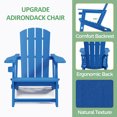 thumbnail image 4 of Chiccushion Adirondack Chair with Cup Holder, HDPE All-Weather Patio Chairs for Poolside, Backyard, Deck, Fire Pit, Klein Blue, 4 of 9