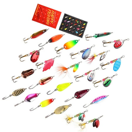 24Pcs Sinking Fishing Baits Cast Jigging Spoon Lures Spinner Baits Casting Jigs Spinnerbait Saltwater Fishing Tackle