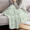 thumbnail image 3 of Green Flowers Blanket Soft Cozy Warm Throw Blanket for Couch, Plush Fuzzy Flannel Fleece Blankets for Sofa, Pastoral Farmhouse Botanical Floral Bed Blankets Lightweight Gifts for Women, 50"x60", 3 of 9