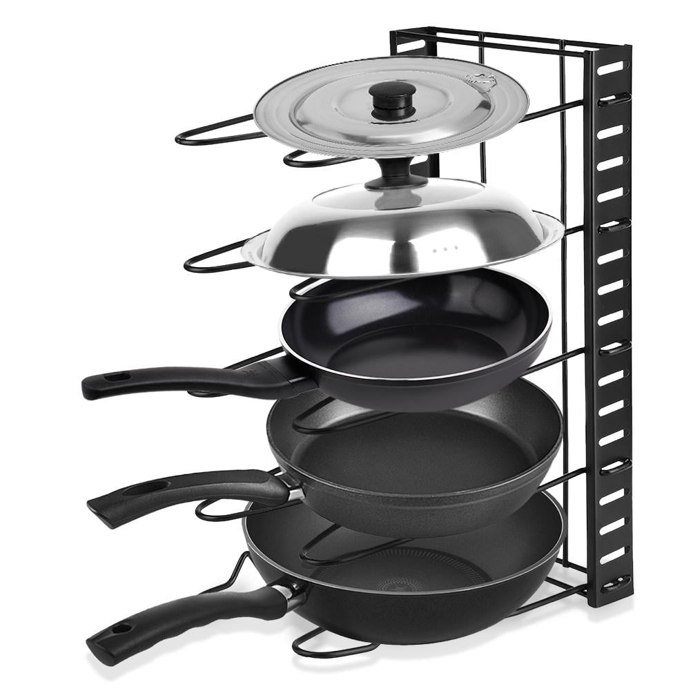 Br SimpleHouseware Kitchen Cabinet Pantry Pan and Pot Lid Organizer Rack Holder 