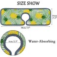 thumbnail image 6 of SKYSONIC Faucet Absorbent Mat 2 Pcs Pineapples Leaves Kitchen Faucet Splash Catcher Washable Counter Drying Pads Behind Faucet for Kitchen Bathroom, 6 of 7