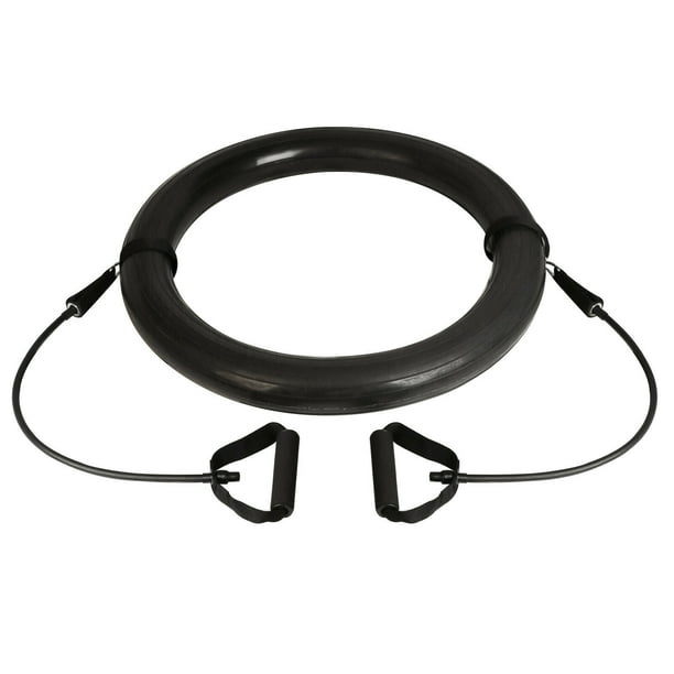 Fitness Base Inflatable Stability Ring Yoga Ball Resistance Band Exercise Black