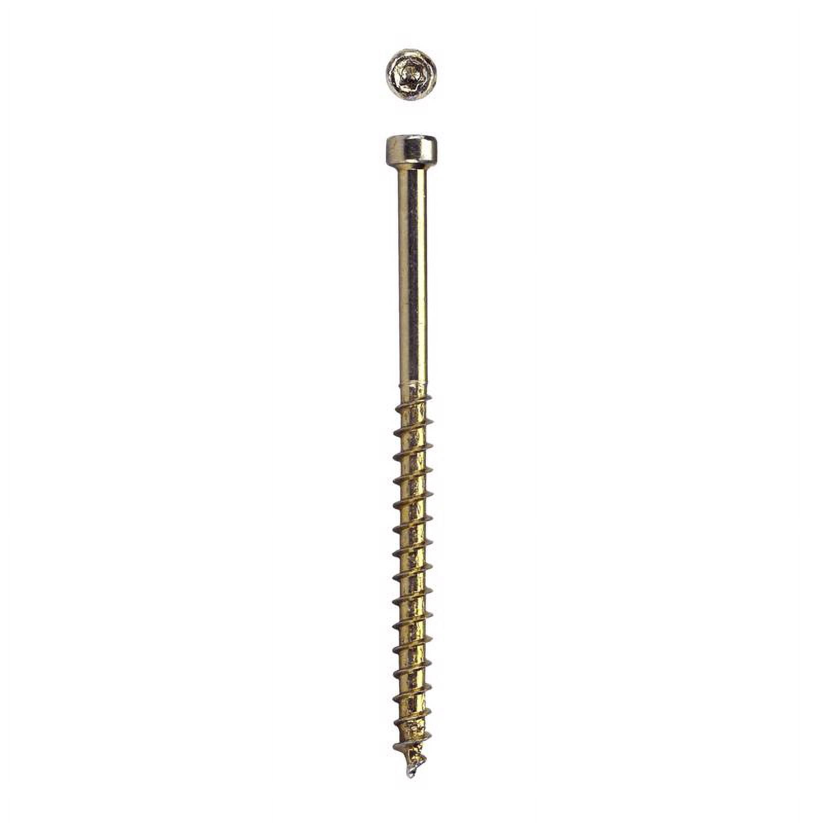 Spax 5042041 Power Trim No. 8 x 2.5 in. Star Round Head Trim Screws, Yellow- Pack of 100