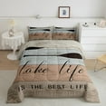 thumbnail image 2 of Erosebridal Rustic Fishing Bedding Queen Comforter Set, Lodge Cabin Comforter Sets Queen Size, Wooden Plank Reversible Down Comforter, Lightweight Room Decor, 3 Pieces, 2 of 8