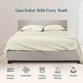 thumbnail image 3 of Pure 800 Thread Count PIMA Cotton- Sateen Weave 4-Piece Olympic Queen (66" X 80") Sandrift Solid, Single Ply Yarns, Sateen Weave, Fits Mattress 21"inch Deep Pocket, 3 of 4
