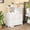 White, variant on Bigleap 5 Drawer Fabric Dresser, 26" Wide Storage Tower with Side Cabinet & Open Shelf, Nightstand & Organizer for Bedroom, Closet, Entryway,Black