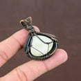 thumbnail image 4 of Natural Sage Amethyst Gemstone Handmade Copper Wire Wrap Pendant 2.17", 4 of 4