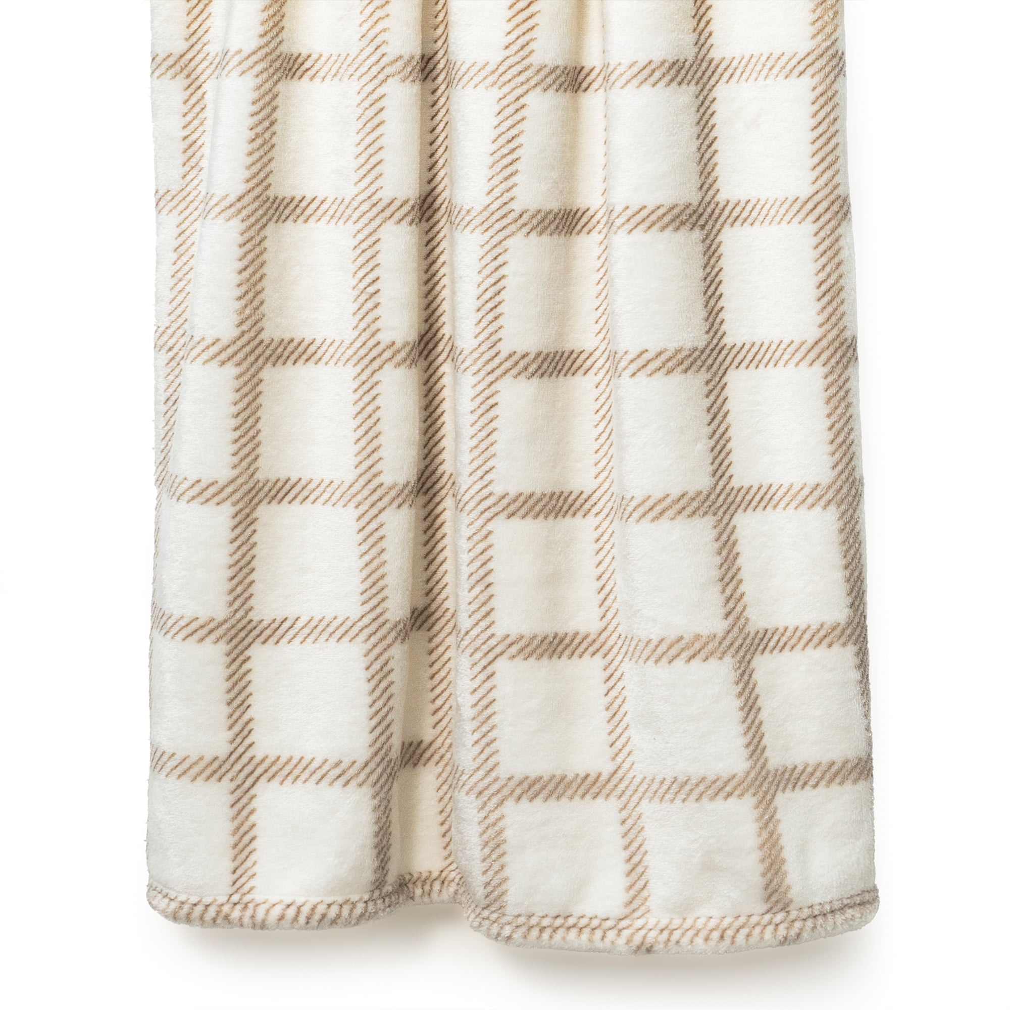 Fleece Throw Blanket - 50x60 Inch - Modern Dash Windowpane Design - Ultra Soft Warmth - Pink