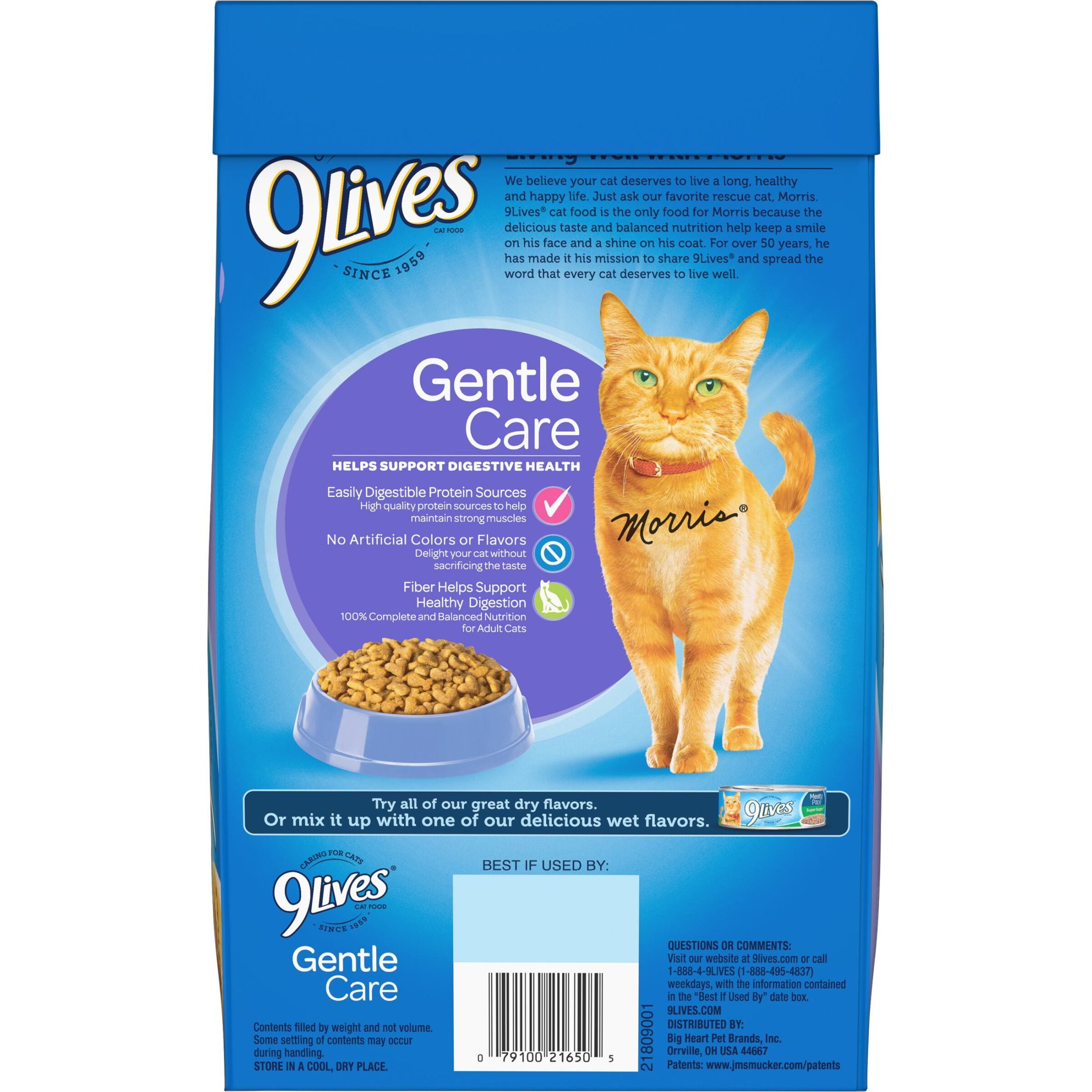 9Lives Gentle Care Dry Cat Food, 3.15 lb. Bag