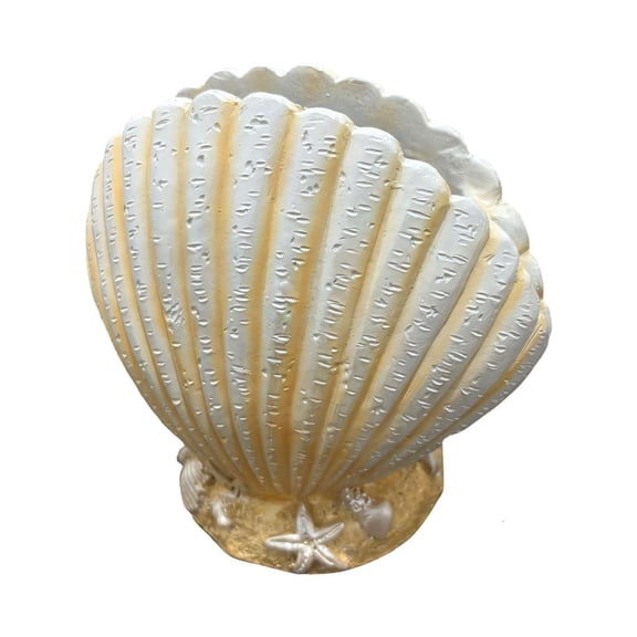 Tibvox Elegant Sea Shell Flower Pot With 3D Finishing Design Ideal For Small Plant