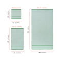 thumbnail image 2 of Beautiful by Drew Barrymore 6-Piece Staggered Tile Bath Towel Set, Soft 100% Cotton, Green, 2 of 4