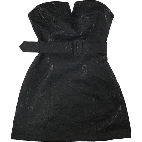 Free People Womens Show Stopper Mini Dress, Black, 4