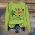thumbnail image 2 of WEAIXIMIUNG Sweat à Capuche pour Femmes Mode de Noël Imprimé Arbre de Noël Lettre Manches Longues Col Rond, 2 of 5