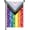 New Pride Flag 12x18in, variant on Rainbow Pride Flag LGBTQ Double sided Gay Bisexual Progressive Flag, featuring cute printed patterns, used for outdoor garden decoration
