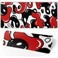 thumbnail image 4 of Red Black White Mouse Pad XL 31.5dx11.8 Anime Cool Geometric Japanese Desk Mat Non-Slip Rubber Base Stitched Edge Extended Keyboard Mouse Mat Desk Pad Large Mousepad for Home Office Work Desktop, 4 of 7