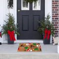 Christmas Door Mat Bathroom Mat Porch Decor NonSlip Santa Snowflake