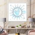 thumbnail image 2 of Designart 'Blue Crescent Moon With Stars and Moonstone Pendants' Bohemian & Eclectic Framed Canvas Wall Art Print, 2 of 5