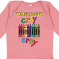 thumbnail image 4 of Inktastic Time to Get Cray Cray Crayons Humor Boys or Girls Long Sleeve Baby Bodysuit, 4 of 5