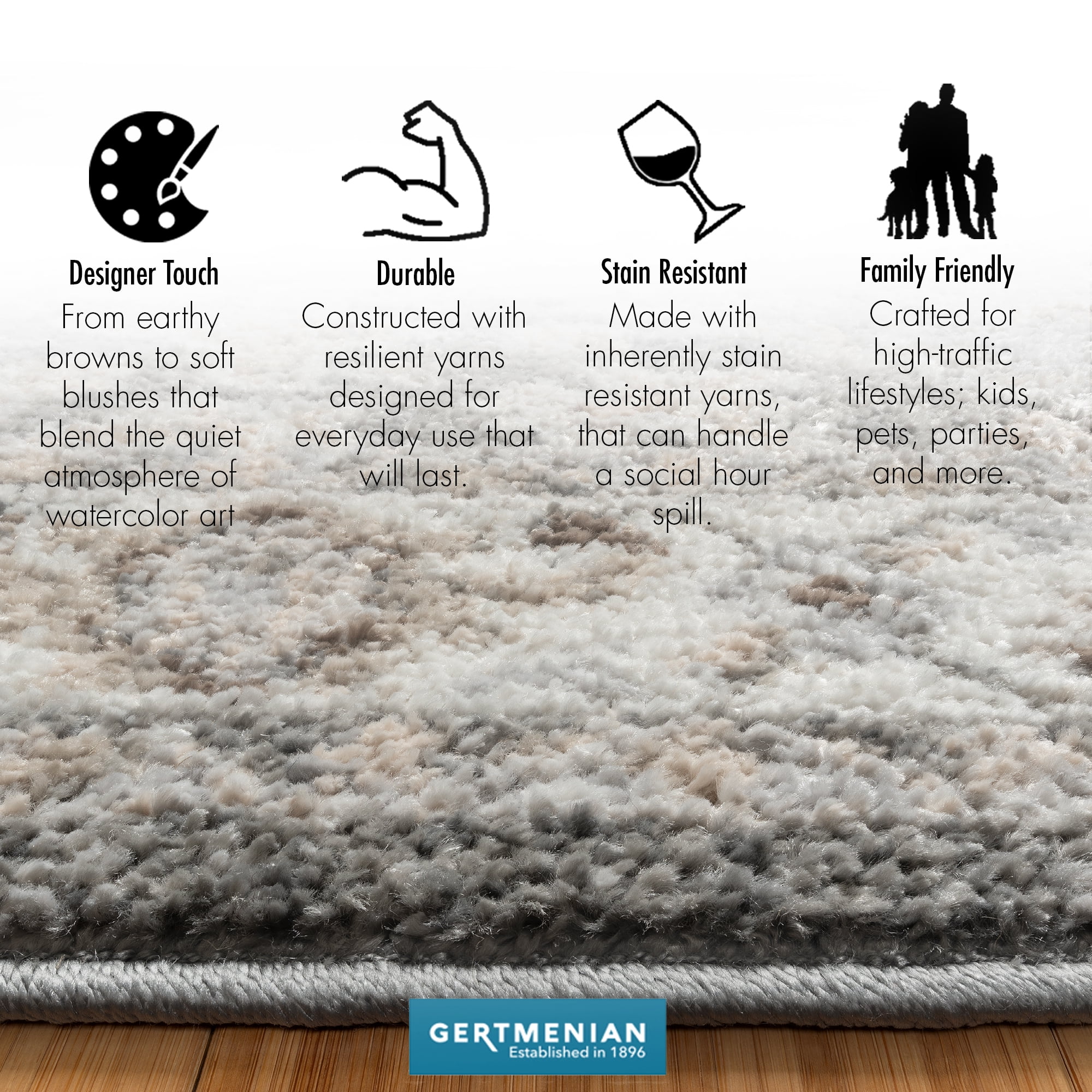 Gertmenian Alor Cheema Modern Abstract Orange/Gray/Ivory