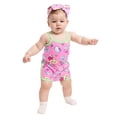thumbnail image 3 of Hello Kitty Baby Girls Spaghetti Strap Print Romper with Matching Bow Headband, Sizes 0/3M-24M, 3 of 8