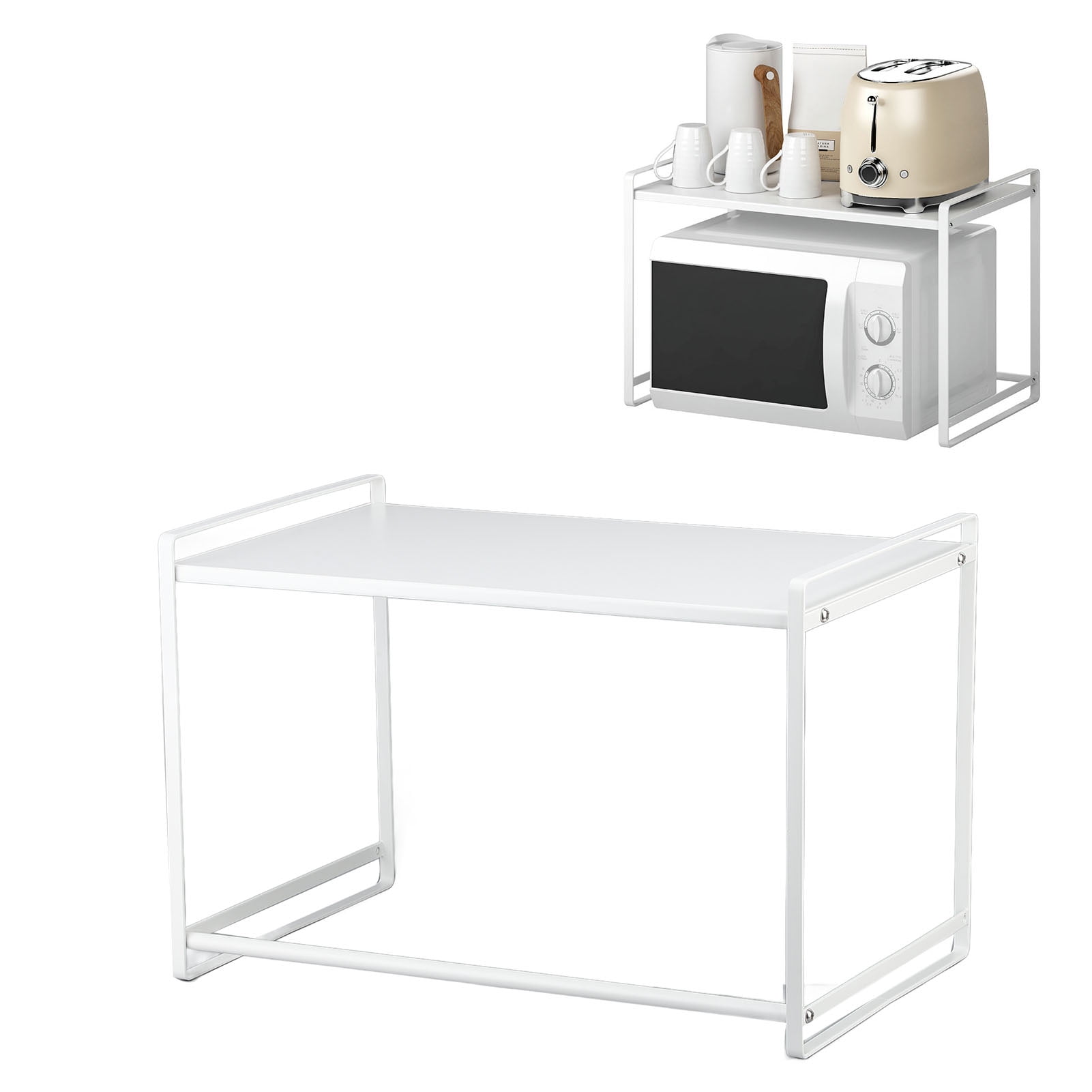Microwave Stand Countertop, Microwave Oven Rack Easy Installation 44 Pounds Load Bearing Carbon Steel  for Garage for Home