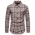 thumbnail image 2 of DDAPJ pyju Men's Plaid Flannel Shirts 2023 Clearance,Slim Fit Long Sleeve Dress Shirt Casual Button Down Checkered Shirts Western Cowboy Work Shirt, 2 of 9