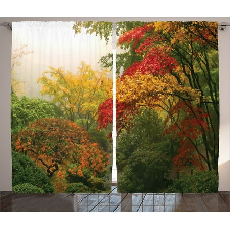 Country Home Decor Curtains 2 Panels Set Maple Trees In The Fall At Country Home Decor Curtains 2 Panels Set Maple Trees In The Fall At Portland Anese