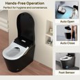 thumbnail image 2 of Basdien Tankless Modern Smart Toilet With Bidet, Auto Flush, Auto Open/Close,Heated Seat, Warm Water and Dry, Foam Shield Function White, Matte Black, 2 of 10