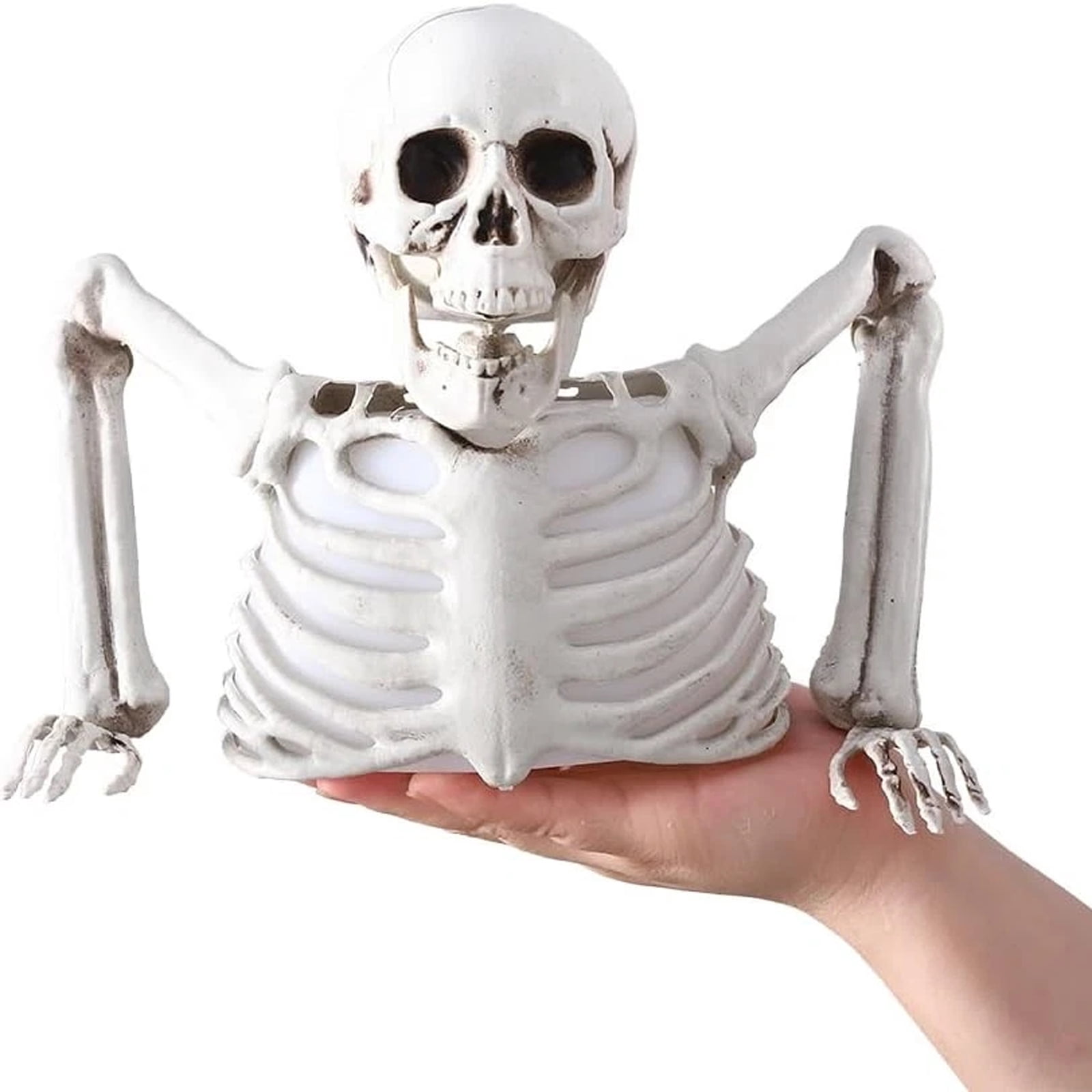 Crazy Bonez Skeleton Bat Decor - 12" Movable Halloween & Gothic Figure