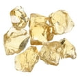 thumbnail image 1 of Uxcell Fire Glass for Fire Pit, 1.18"-1.97" High Luster Reflective Glass Rocks, Yellow, 1 of 5
