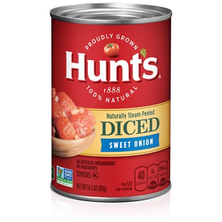 HUNTS Diced Tomatoes With Sweet Onions, 14.5 OZ