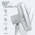 thumbnail image 3 of Ventilador de escritorio TRILINK M9 recargable de 6 pulgadas y 4 niveles de velocidad, 3 of 7