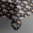 thumbnail image 3 of Dark Blue Bigfoot Pattern Rectangle Tablecloth 60"x84",Waterproof Polyester Rectangle Table Cloth, Wipeable Spillproof Polyester Tablecloth for Dining, Camping, Indoor and Outdoor, 3 of 5