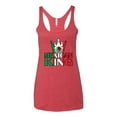 thumbnail image 2 of Wild Bobby Mexican King Latin Pride Women Tri-Blend Racerback Tank Top, Vintage Red, X-Large, 2 of 5