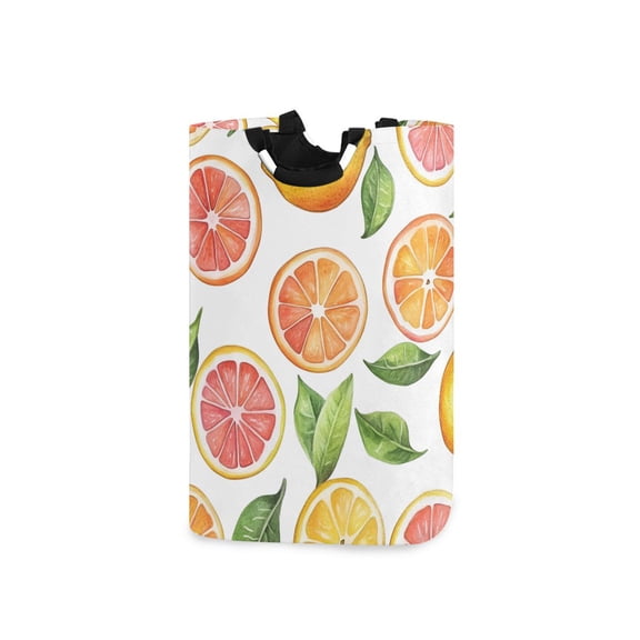 Yayeee Freestanding Laundry Hamper with Handle Collapsible Large Storage Basket for Clothes, Candy Orange