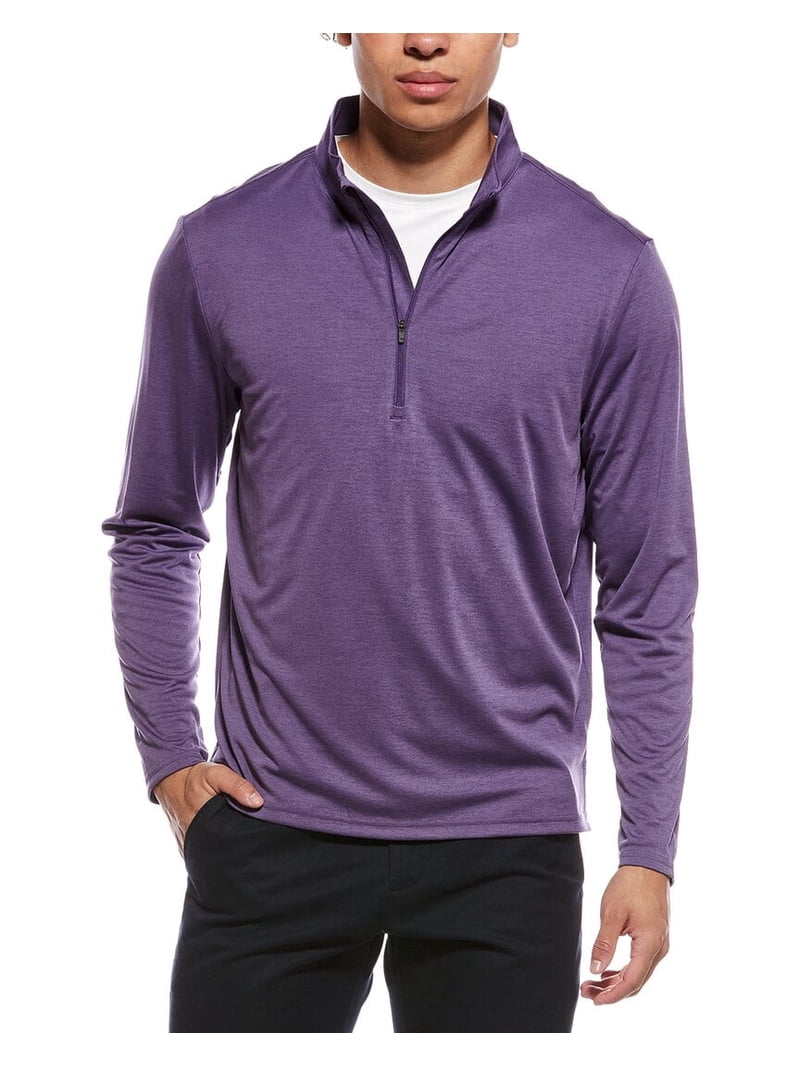 Ashworth mens La Quinta 1/4-Zip Pullover, s, Purple - Walmart.com