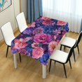 thumbnail image 4 of Yayeee Tablecloths 54" x 54" Rectangle Wrinkle Resistant Party Table Cover, Vibrant Art Flowers, 4 of 8