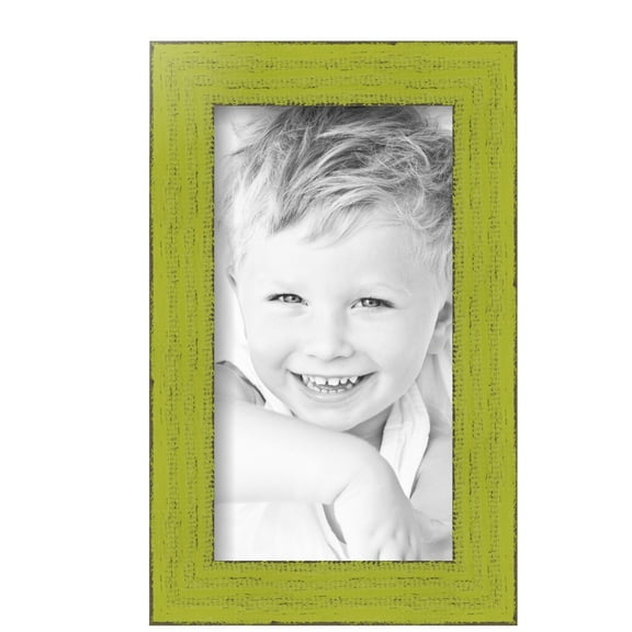 ArtToFrames 6" x 11" Modern Green Picture Frame, 6x11 inch Green Wood Poster Frame (WOM-4589),  Pack