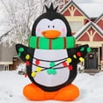 thumbnail image 4 of GOOSH 4.2 FT Christmas Inflatables Penguin Outdoor Christmas Decorations, Inflatable Christmas Penguin Xmas Decorations Clearance with LED Lights Built-in for Holiday/Christmas/Party/Yard/Garden, 4 of 7