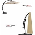 thumbnail image 5 of Patio Umbrella Cover - 600D Waterproof , Outdoor Umbrella Cover for Offset Cantilever Umbrella , Fits Patio Umbrella 9-13 Ft , Beige Umbrella Cover., 5 of 9