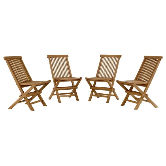 Vienna Folding Dining Chairs Set of 4 in Natural